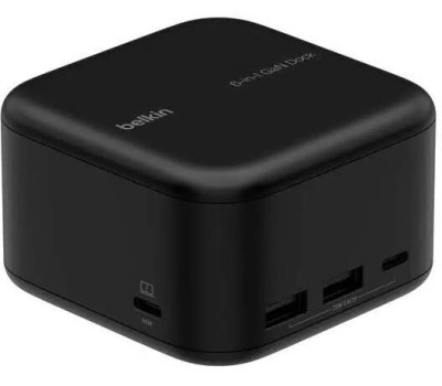 BELKIN Док-станция Connect USB-C 6-in-1 130W HDMI&2-USB-C 3.0&USB-A 3.1 GaN Dock. Цвет: черный