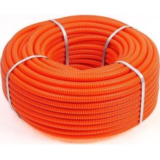 REXANT (28-0016-5) ТРУБА ГОФРИРОВАННАЯ ИЗ ПНД O16 ММ С ЗОНДОМ (100 М/УП.), ОРАНЖЕВАЯ