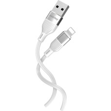 Кабель SMARTBUY (iK-512-S72w) S72 Lightning белый, 2.4 А, сил., 1м