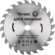 Диск пильный KRANZ (KR-92-0134) Диск пильный 305 мм х 24 зуб х 32/30 мм