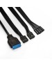 Корпус для ПК EXEGATE EX292859RUS Корпус Miditower EVO-8243 (ATX, без БП, 2*USB+1*USB3.0, черный, 3 вент. с RGB подсветкой, боковая панель - закаленное стекло)