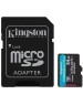 Карта памяти KINGSTON Карта памяти microSDXC UHS-I U3 Canvas Go Plus 64 ГБ, 200 МБ/с, Class 10, SDCG4/64GB, 1 шт., переходник SD