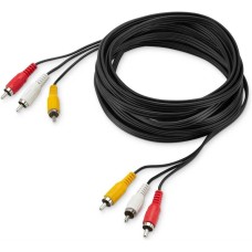 BURO Кабель соединительный аудио-видео 3хRCA (m) - 3хRCA (m), 5м, черный [baac027-5]