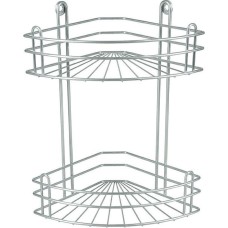 РОССИЯ RUS-385024-2 Zn Полка для ванной 2-ярусная угловая