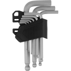 Набор ключей СИБРТЕХ Набор ключей имбусовых, HEX, 1,5-10 мм, CrV, 9 шт., с шаром 123627