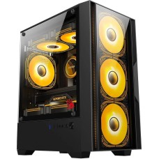 Корпус BLOODY Корпус mATX CC-123, Mini-Tower, без БП, черный [cc-123-bk]