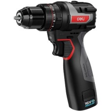 DELI Дрель-шуруповерт аккумуляторная ударная DE-CZ16-1A2 (1 АКБ*2Ач+ЗУ, 16В, 45Нм, сумка)