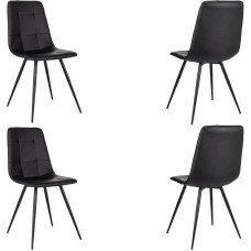 БЮРОКРАТ Комплект стульев CH-K1_4, 4шт, на ножках, экокожа, черный [ch-k1_1/black-pu_4]
