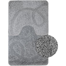 САНАКС - Коврик в ванную ШАГГИ, 103 двойной, СЕРЫЙ, 60х100 + 50х60 см, 100% полиэстер 00167
