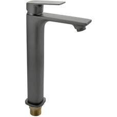 МАГНУС - Смеситель на раковину ВЫСОКИЙ, литой корпус, цвет графит 8402