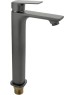 МАГНУС - Смеситель на раковину ВЫСОКИЙ, литой корпус, цвет графит 8402