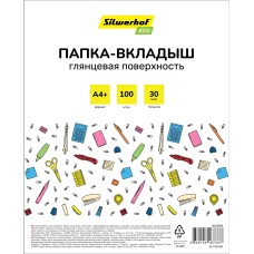 SILWERHOF Папка-вкладыш SE-F30G100 глянцевые A4+ полипропилен 30мкм (упак.:100шт)