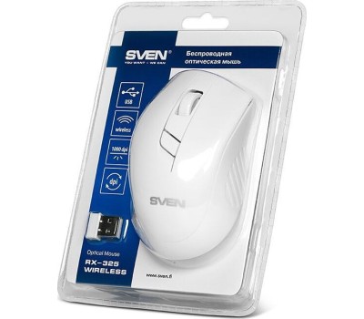 Мышь беспроводная SVEN RX-325 WIRELESS USB белый