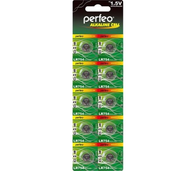 Элементы питания PERFEO LR754-10BL ALKALINE CELL 393A AG5 (10)