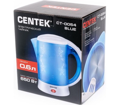 Чайник электрический CENTEK CT-0054 ДОРОЖНЫЙ синий