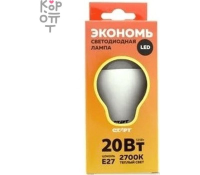 Лампа светодиодная СТАРТ (17285) LEDGLSE27 20W30 WS