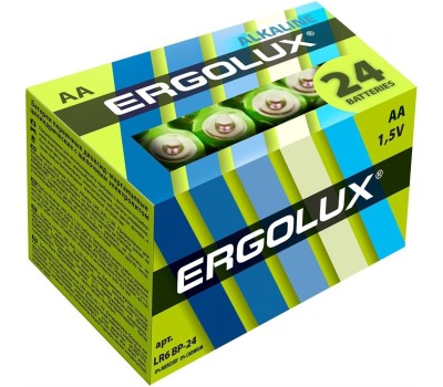 Элементы питания ERGOLUX (14212) LR6 Alkaline BP-24