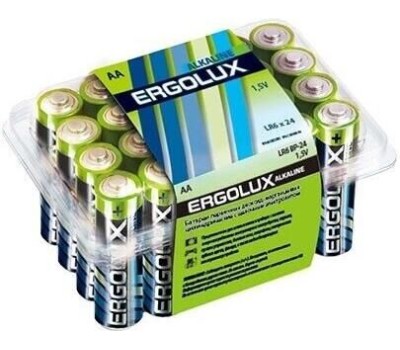 Элементы питания ERGOLUX (14212) LR6 Alkaline BP-24