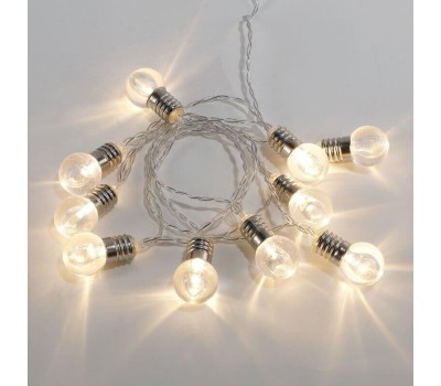 Гирлянда NEON-NIGHT (304-015) ГИРЛЯНДА ЛАМПОЧКИ 10 LED, 1.5 М, ПР-Й ПВХ, ТЕПЛЫЙ БЕЛЫЙ ,