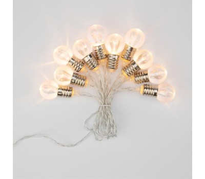 Гирлянда NEON-NIGHT (304-015) ГИРЛЯНДА ЛАМПОЧКИ 10 LED, 1.5 М, ПР-Й ПВХ, ТЕПЛЫЙ БЕЛЫЙ ,