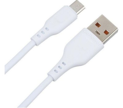 Дата-кабель GOPOWER (00-00018563) GP01M USB (m)-microUSB (m) 1.0м 2.4A белый