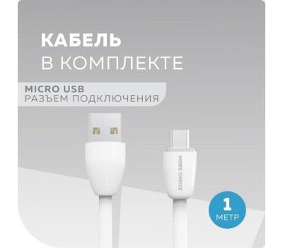 АЗУ MORE CHOICE (4627151191386) AC22m 2USB 2.4A для micro USB White