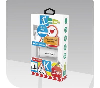 АЗУ MORE CHOICE (4627151191386) AC22m 2USB 2.4A для micro USB White