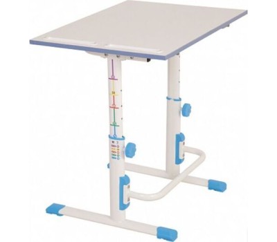 Парта POLINI Растущая парта-трансформер Polini kids Simple М1 75х55 см, белый-синий (1кор)