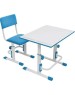 Парта POLINI Растущая парта-трансформер Polini kids Simple М1 75х55 см, белый-синий (1кор)