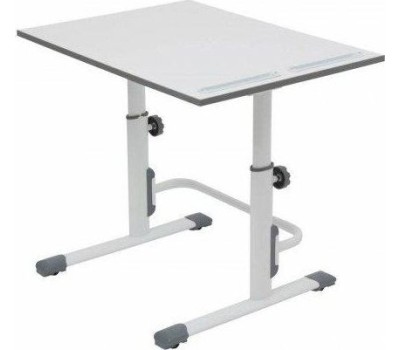 Парта POLINI Растущая парта-трансформер Polini kids Simple М1 75х55 см, белый-синий (1кор)