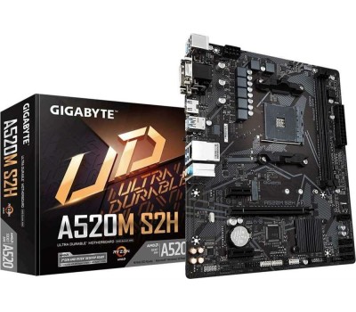 Gigabyte A520M S2H {Soc-AM4 AMD A520 2xDDR4 mATX AC`97 8ch(7.1) GbLAN RAID+VGA+DVI+HDMI}