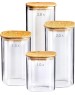 Емкость для хранения APPETITE BM2012-2S Studio стекл квадр бамб/кр 1500мл