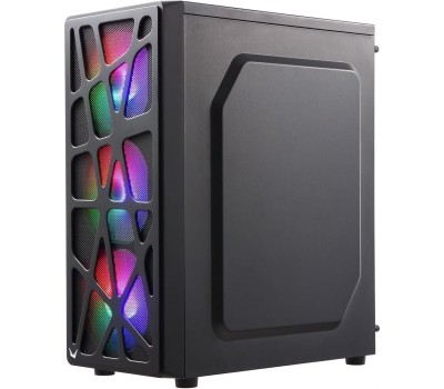 Корпус для ПК FORMULA Корпус MANA черный без БП ATX 6x120mm 2xUSB2.0 1xUSB3.0 audio bott PSU