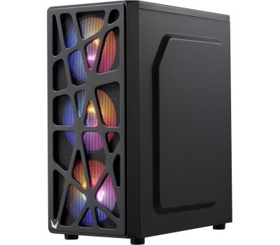 Корпус для ПК FORMULA Корпус MANA черный без БП ATX 6x120mm 2xUSB2.0 1xUSB3.0 audio bott PSU