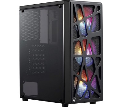 Корпус для ПК FORMULA Корпус MANA черный без БП ATX 6x120mm 2xUSB2.0 1xUSB3.0 audio bott PSU