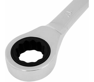 Клююч трещоточный REXANT (12-5812-1) Ключ комбинированный трещоточный 17мм, CrV, зеркальный хром