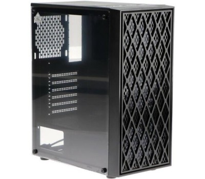 Корпус для ПК EXEGATE EX292859RUS Корпус Miditower EVO-8243 (ATX, без БП, 2*USB+1*USB3.0, черный, 3 вент. с RGB подсветкой, боковая панель - закаленное стекло)