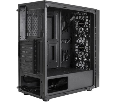Корпус для ПК EXEGATE EX292859RUS Корпус Miditower EVO-8243 (ATX, без БП, 2*USB+1*USB3.0, черный, 3 вент. с RGB подсветкой, боковая панель - закаленное стекло)