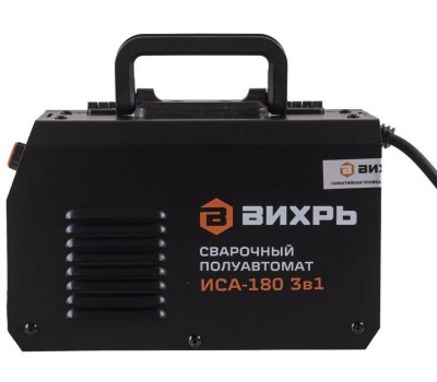 ВИХРЬ Сварочный полуавтомат ИСА-180 3в1 инвертор FLUX, MMA,TIG-Lift 4.8кВт