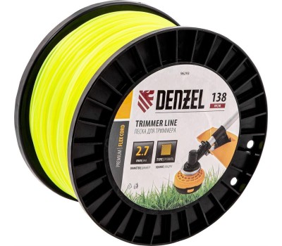 DENZEL Леска для триммера квадрат, 2,7м х 138м, на DIN катушке FLEX CORD 96293
