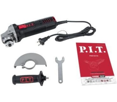 Углошлифовальная машина P.I.T. Шлифмашина угловая электрич. PWS125-C6 МАСТЕР (1050Вт, 125х22,2мм, 3000-11000об/мин, М14)