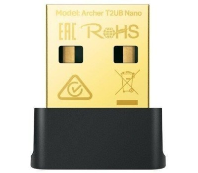 TP-LINK Archer T2UB Nano AC600 Ультракомпактный двухдиапазонный Wi-Fi USB-адаптер Bluetooth 4.2
