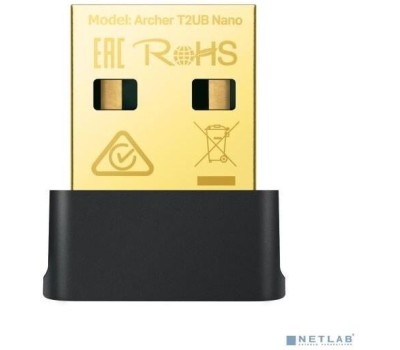 TP-LINK Archer T2UB Nano AC600 Ультракомпактный двухдиапазонный Wi-Fi USB-адаптер Bluetooth 4.2