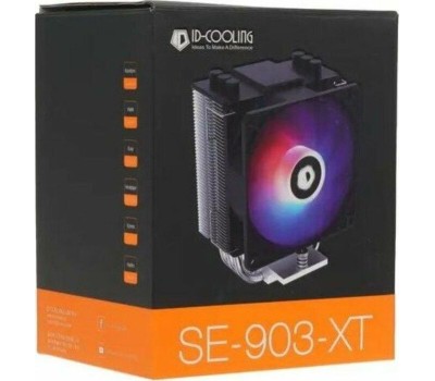 ID-COOLING Cooler SE-903-XT {Soc-AM4/1151/1200/1700 4-pin 14-26dB Al+Cu 130W 650gr Random Spectrum Lighting} RTL