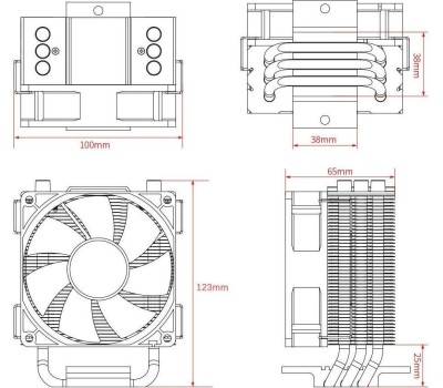 ID-COOLING Cooler SE-903-XT {Soc-AM4/1151/1200/1700 4-pin 14-26dB Al+Cu 130W 650gr Random Spectrum Lighting} RTL