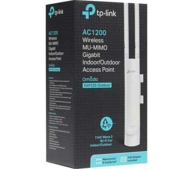 Точка доступа TP-LINK Точка доступа EAP225-outdoor, AC1200, 2.4/5ГГц, 1xRJ45, белый