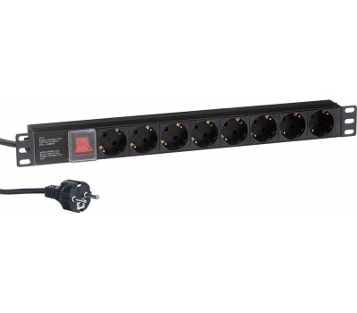 Exegate EX280844RUS Блок розеток ExeGate ServerPro PDU-19H805 Al-8S-EU3-SW, 19