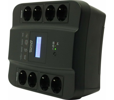 PowerCom Spider SPD-750U LCD ИБП {Line-Interactive, 750VA / 450W, 8xEURO: 4 с резервным питанием, 4 с фильтрацией, USB} (1138691/1642610)