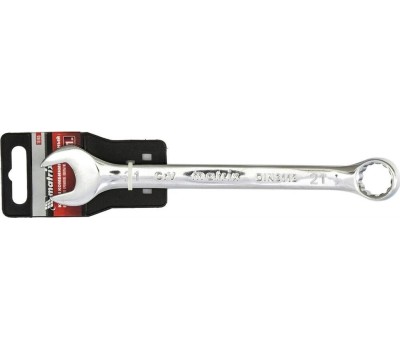 Комбинированный ключ MATRIX Ключ комбинированный, 21 мм, CrV, полированный хром 15165