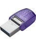 Флешка KINGSTON Флешка USB DataTraveler microDuo 3C 64ГБ, USB3.0, фиолетовый [dtduo3cg3/64gb]